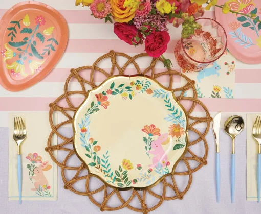 Folklore Easter Egg Die Cut Salad Plates/8pk-Sophistiplate Clearance