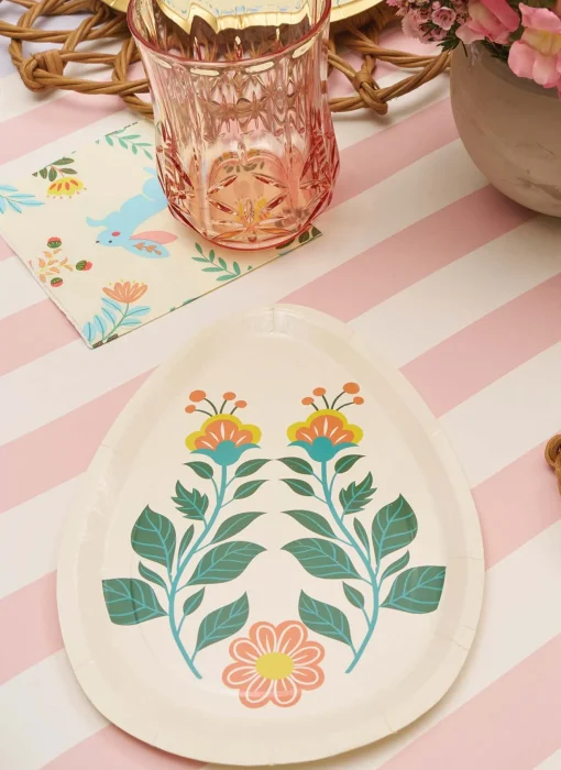 Folklore Easter Egg Die Cut Salad Plates/8pk-Sophistiplate Clearance