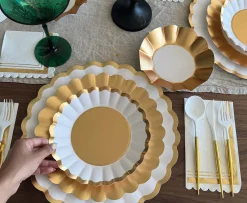 Gold & White Table Setting-Sophistiplate Outlet