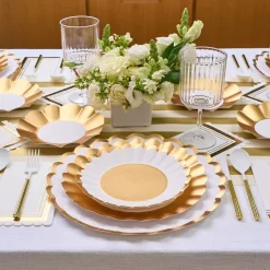 Gold & White Table Setting-Sophistiplate Outlet