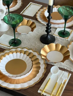 Gold & White Table Setting-Sophistiplate Outlet