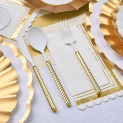 Gold & White Table Setting-Sophistiplate Outlet