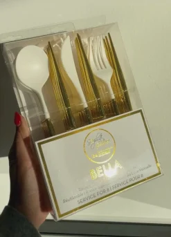 Gold Bella Assorted Plastic Cutlery/36pc, Service for 12-Sophistiplate Fashion