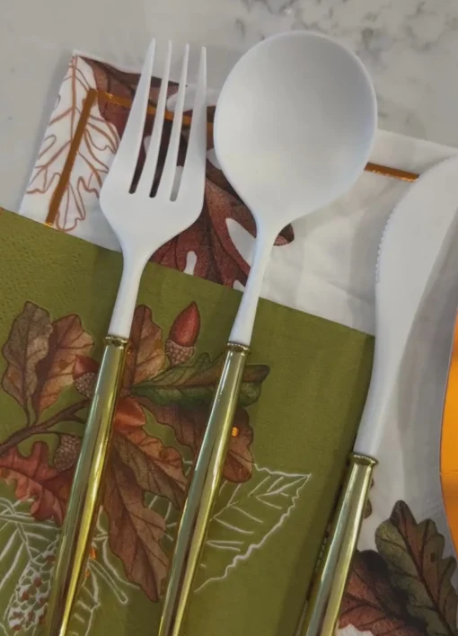 Gold Bella Assorted Plastic Cutlery/36pc, Service for 12-Sophistiplate Fashion