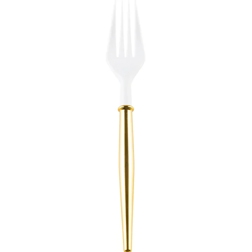 Gold Bella Plastic Cocktail Forks/20pc-Sophistiplate Best