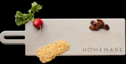 Gray Acacia Rectangle w/ Handle | Homemade | 20 x 6"-Maple Clearance
