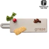 Gray Acacia Wood Cutting with Handle | Personalized | 20 x 6"-Maple Hot