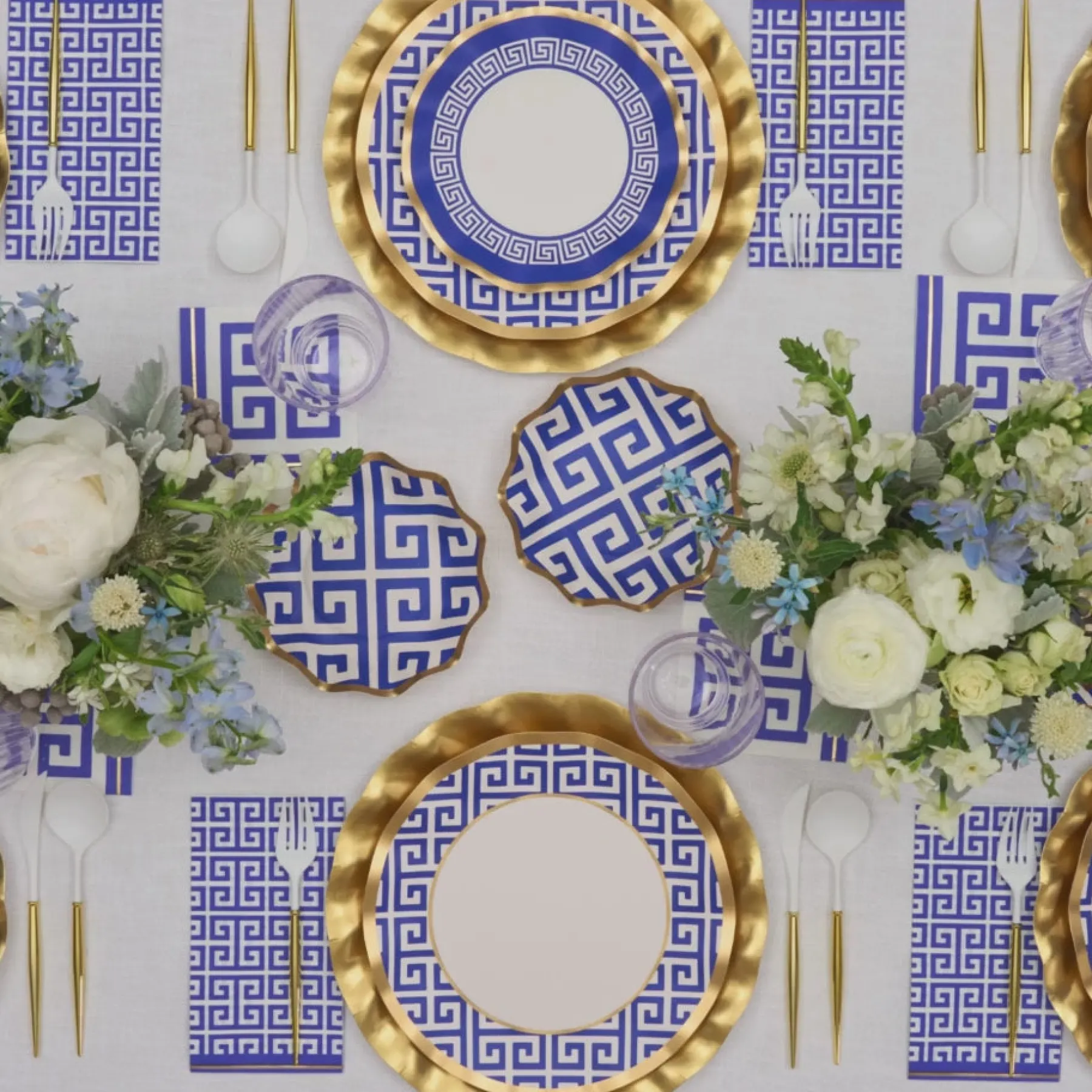 Greek Key Wavy Paper Dinner Plate/8pk-Sophistiplate Hot