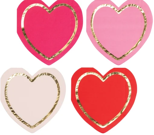 Heart Lunch Napkin Love Notes Assorted/16 pkg-Sophistiplate Sale