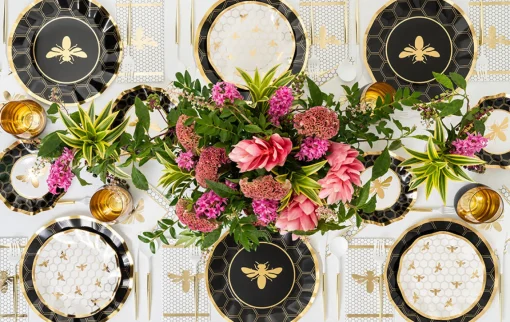 Honeybee Wavy Paper Dinner Plate/8pk-Sophistiplate Outlet