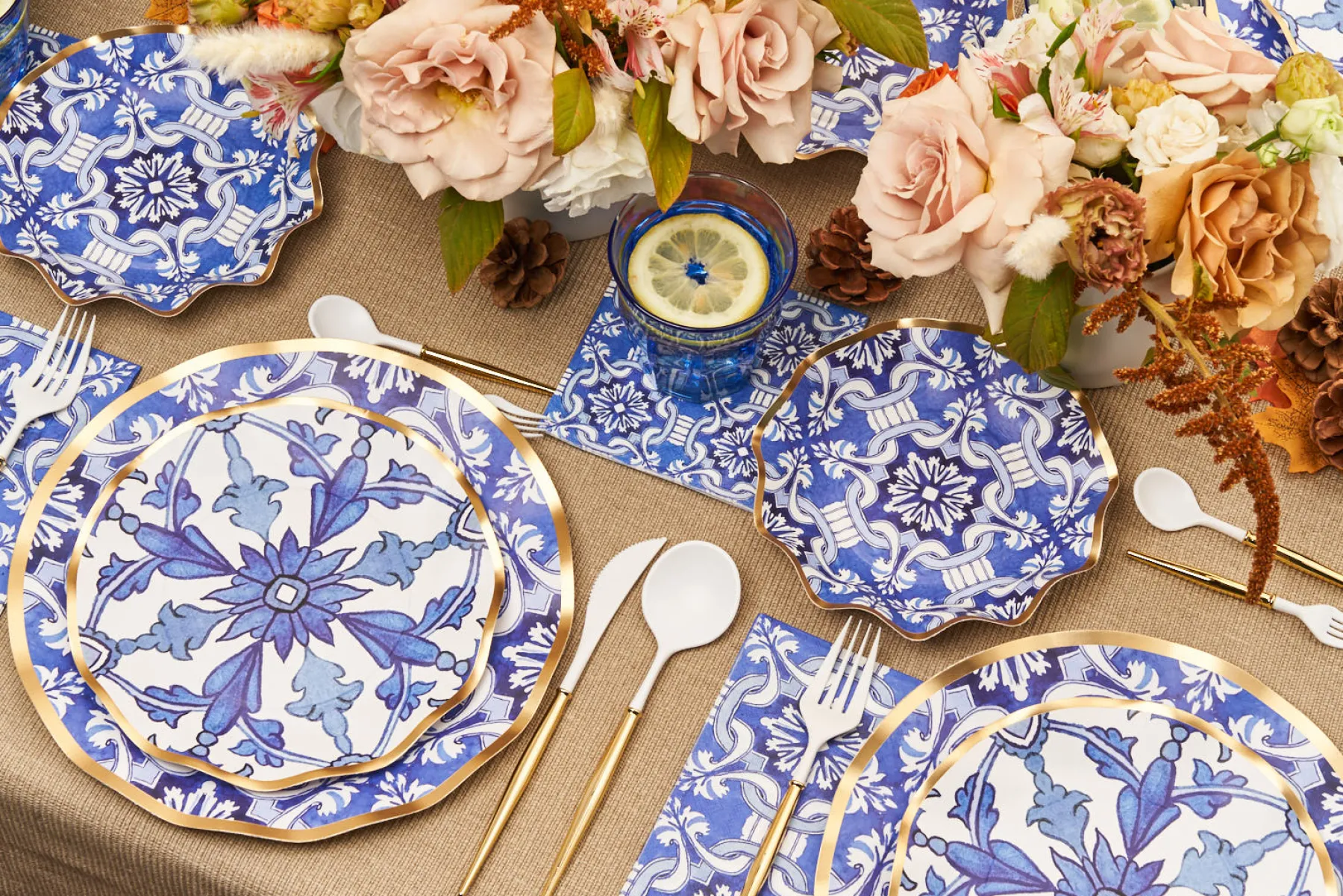 Moroccan Nights Wavy Paper Salad Plate/8pk-Sophistiplate Hot