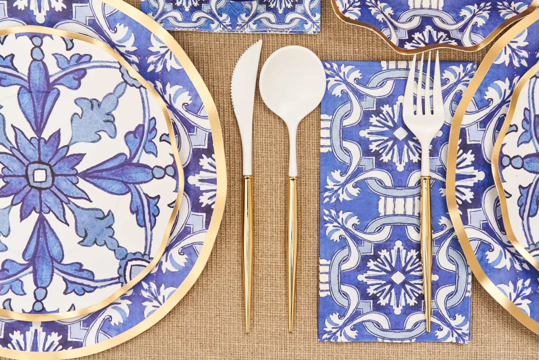 Moroccan Nights Wavy Paper Salad Plate/8pk-Sophistiplate Hot