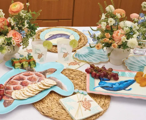 Pastel Sea Melamine Serving Tray-Sophistiplate New