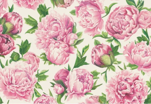 Peonies in Bloom Placemat - Pad of 18 Sheets-Hester u0026 Cook Clearance