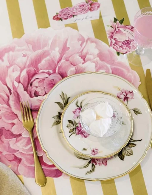 Peony Paper Placemat - 12 sheets-Hester u0026 Cook Clearance