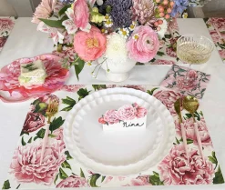 Peony Place Card - Set of 12-Hester u0026 Cook Hot
