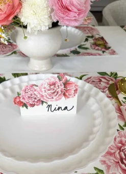 Peony Place Card - Set of 12-Hester u0026 Cook Hot