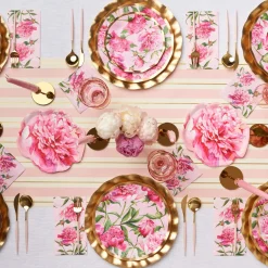 Peony Salad Plate Pink Peonies - 8pkg-Sophistiplate Discount