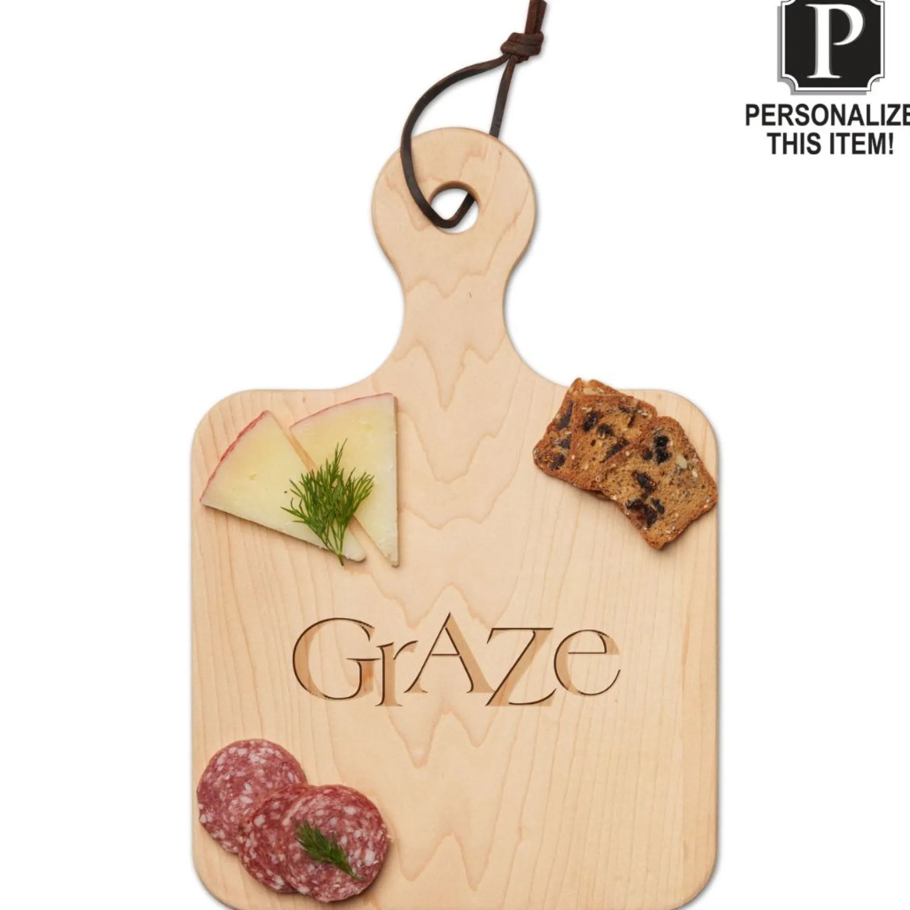 Personalized Wood Cutting + Cheeseboard 12 x 8"-Maple Hot