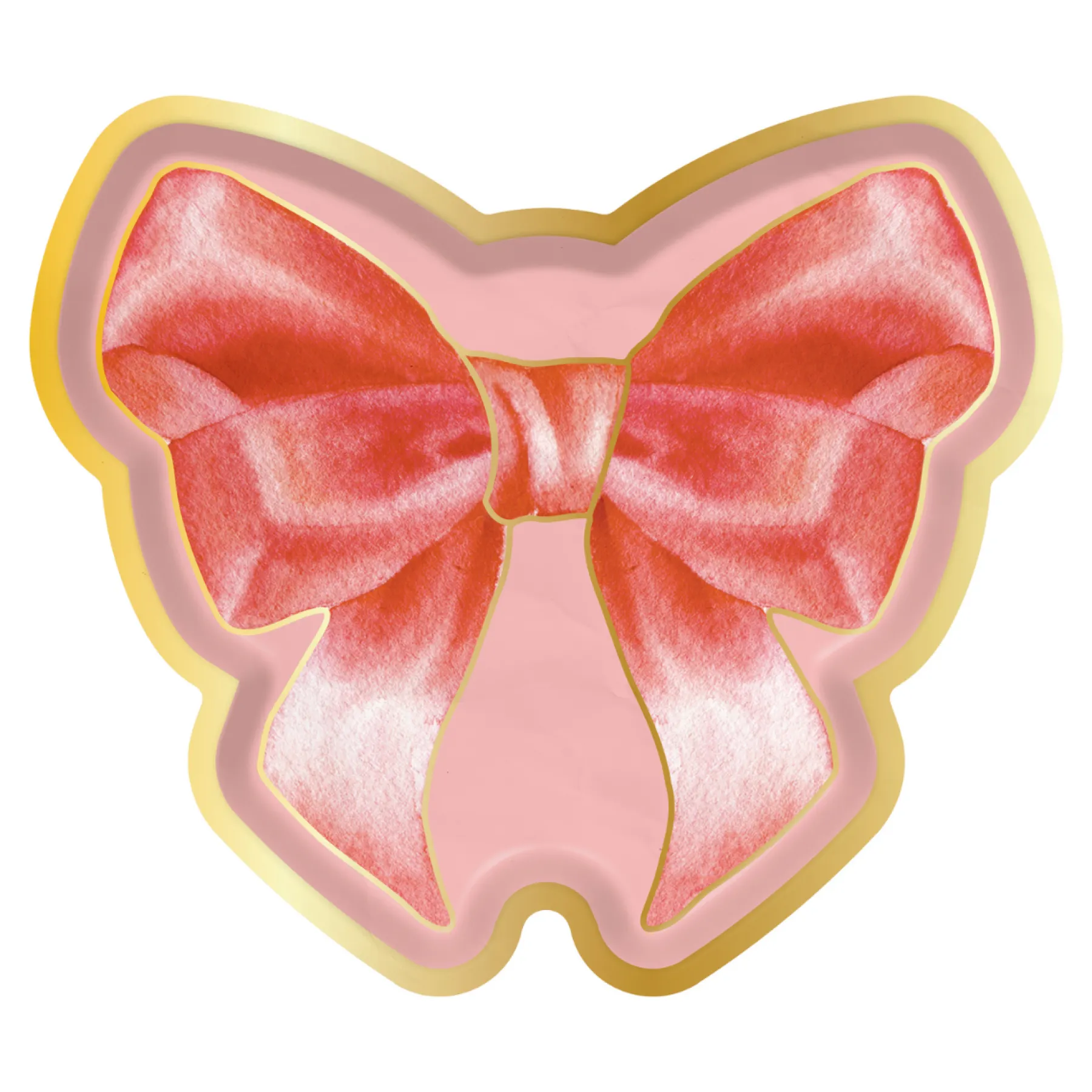 Pink Bows Assorted Die Cut Salad Plates/8pk-Sophistiplate Hot