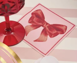 Pink Bows Cocktail Napkins/20pk-Sophistiplate Online