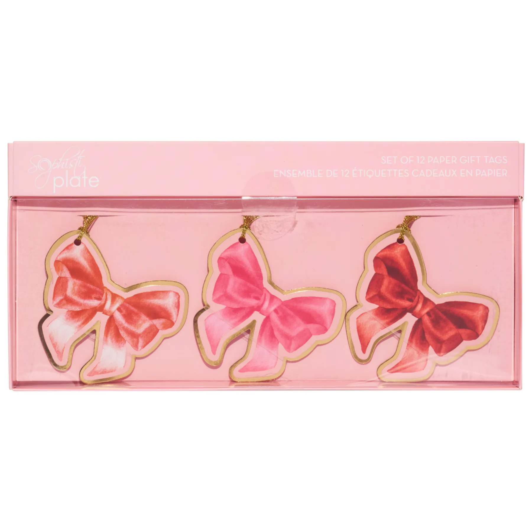 Pink Bows Paper Gift Tags/12pk-Sophistiplate New