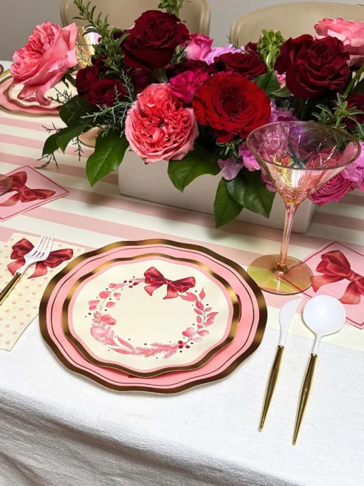 Pink Bows Table Setting-Sophistiplate Clearance