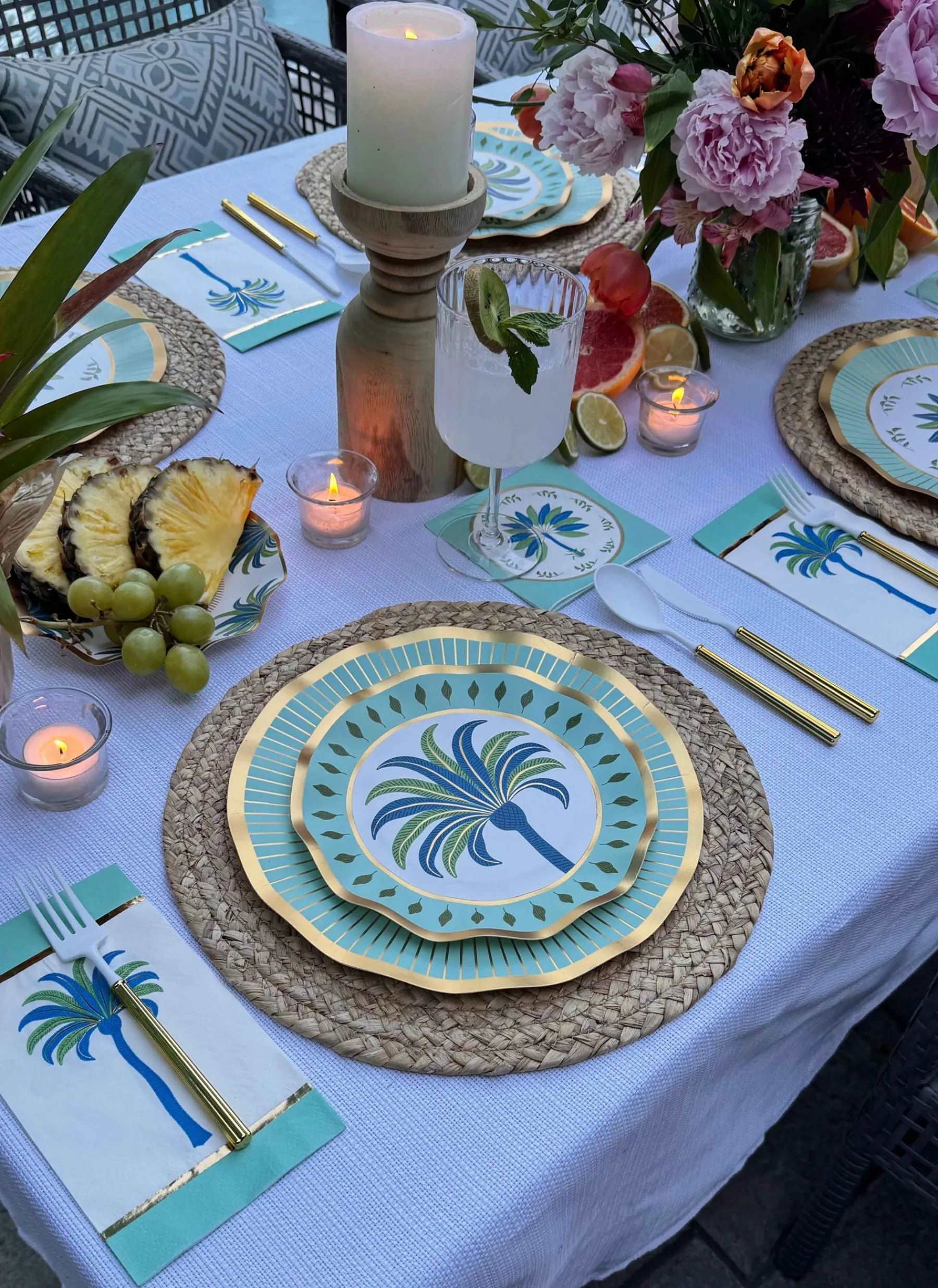 Preppy Palm Salad Plates/8pk-Sophistiplate New