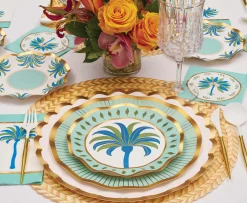 Preppy Palm Salad Plates/8pk-Sophistiplate New
