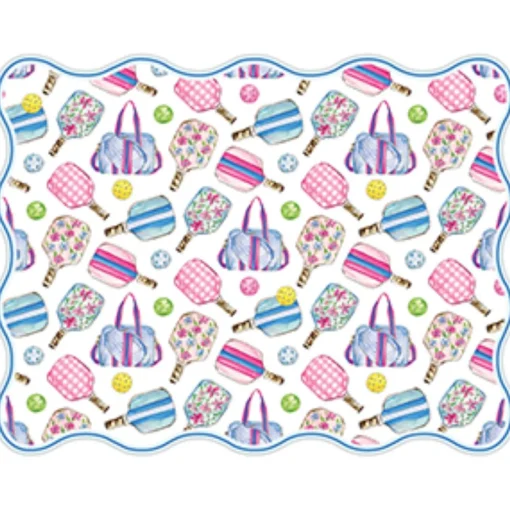 Preppy Pickleball Die-Cut Placemats-Rosanne Beck Fashion
