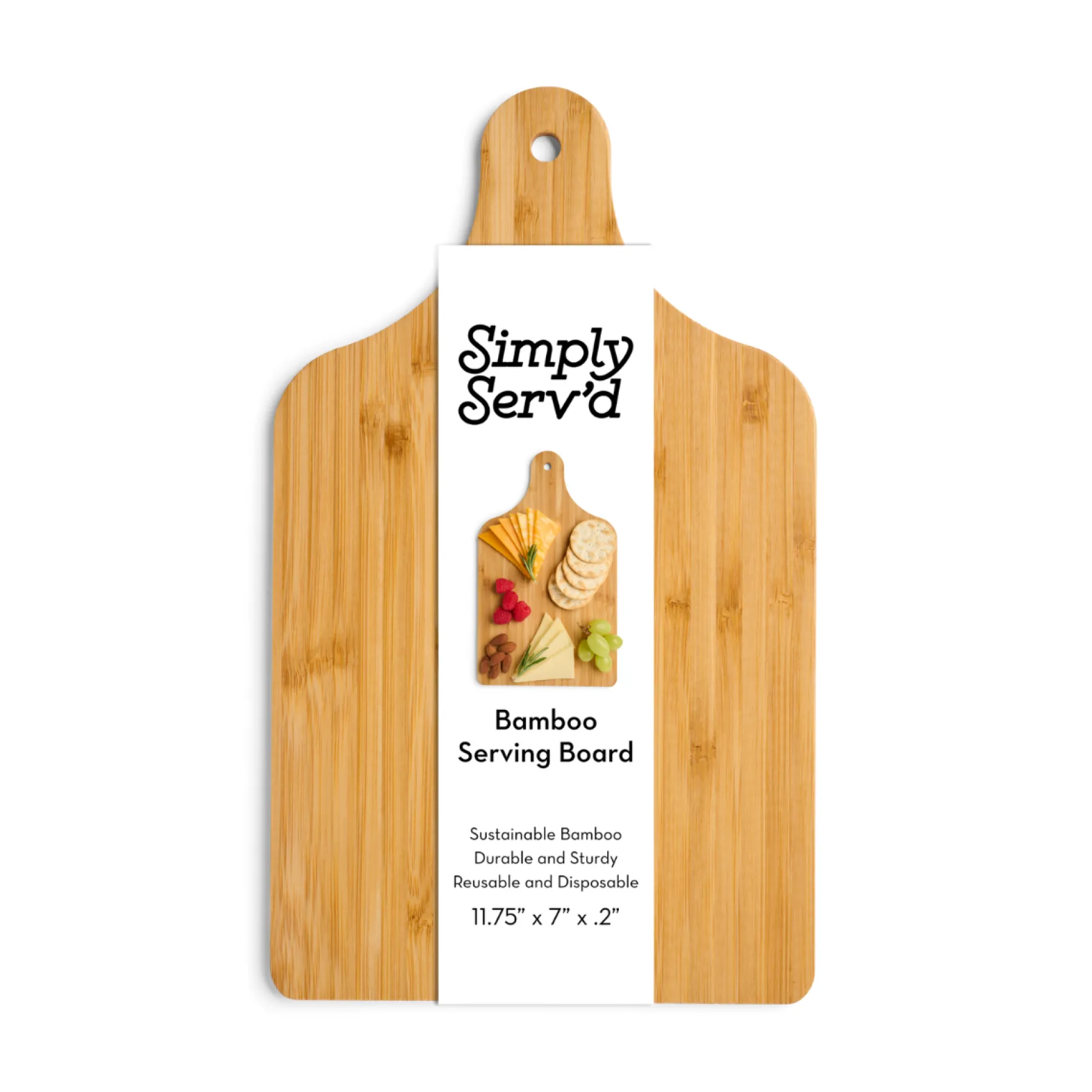 11.75" x 7" Bamboo Serving Board-Maple Online