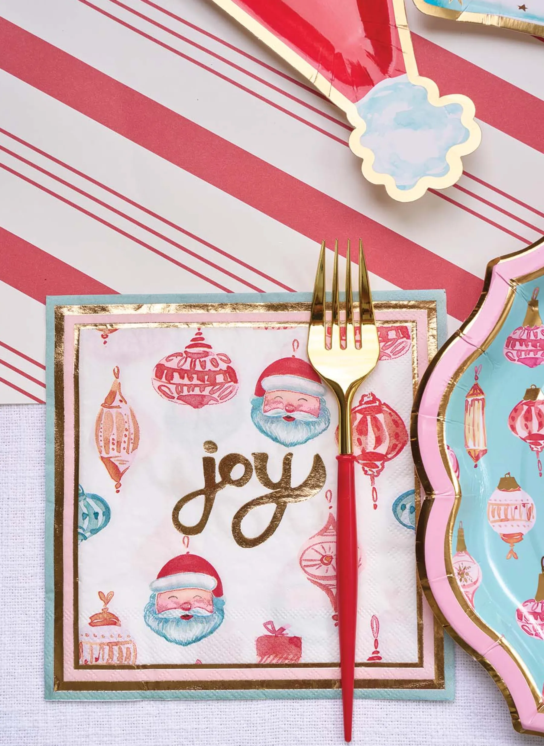 Red & Gold Bella Assorted Plastic Cutlery/36pc, Service for 12-Sophistiplate Hot