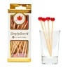Red/Scarlet 3.5 Inch Wood Party Pick/40pk - Gift Box-Simply Serv'd Online