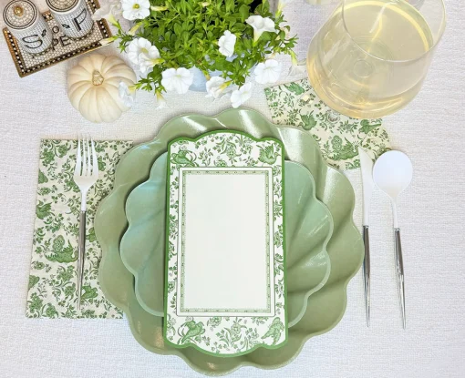 Royal Peacock Table Setting - Sage-Sophistiplate Discount