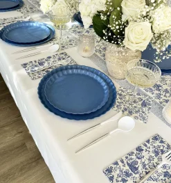 Royal Peacock Table Setting - French Blue-Sophistiplate Clearance