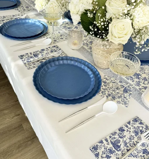 Royal Peacock Table Setting - French Blue-Sophistiplate Clearance