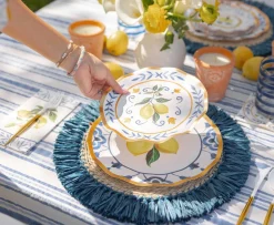 Salad Plate Capri Coast/8pk.-Sophistiplate New