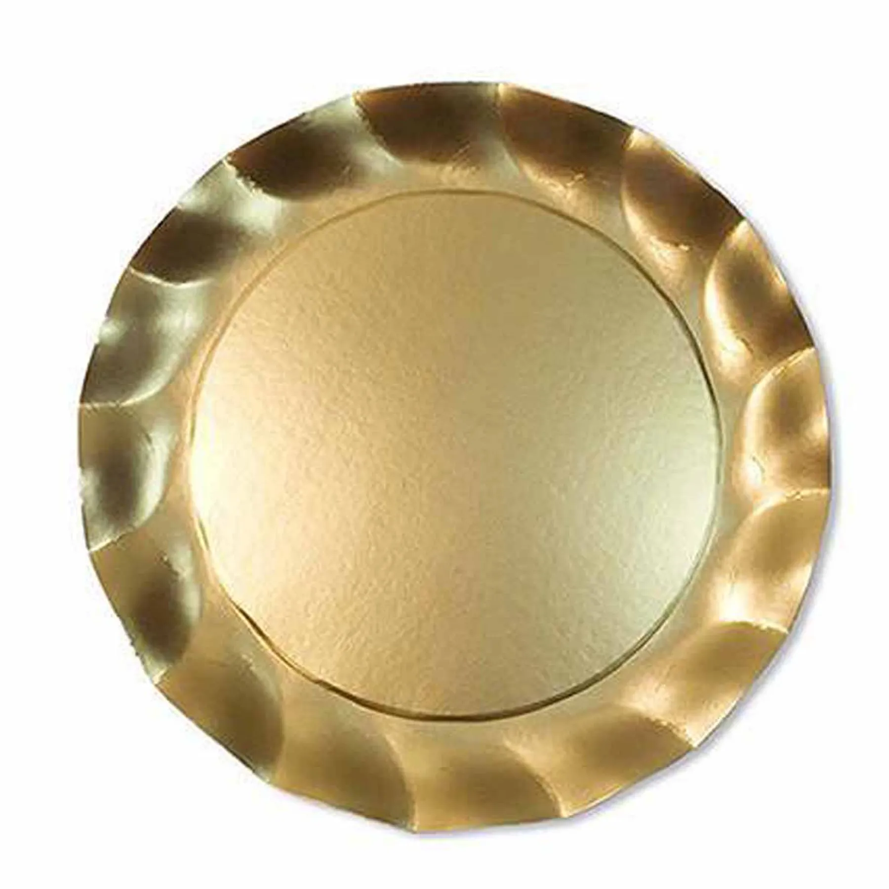 Satin Gold Wavy Paper Salad Plates/8pk-Sophistiplate Best