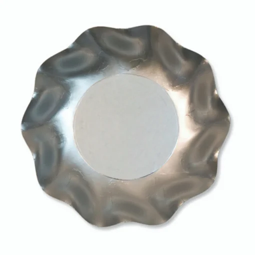 Satin Silver Wavy Appetizer/Dessert Bowl/8pk-Sophistiplate Outlet