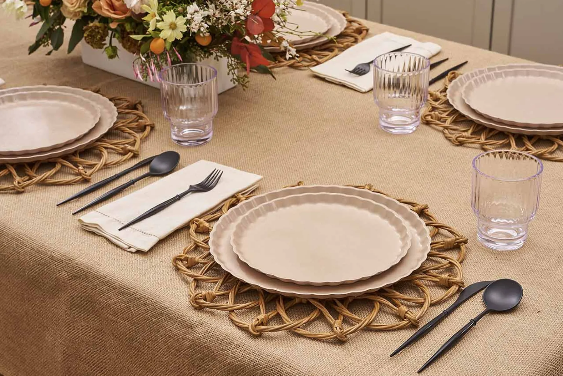 Simply Eco Compostable Table Setting - Sand-Sophistiplate Discount