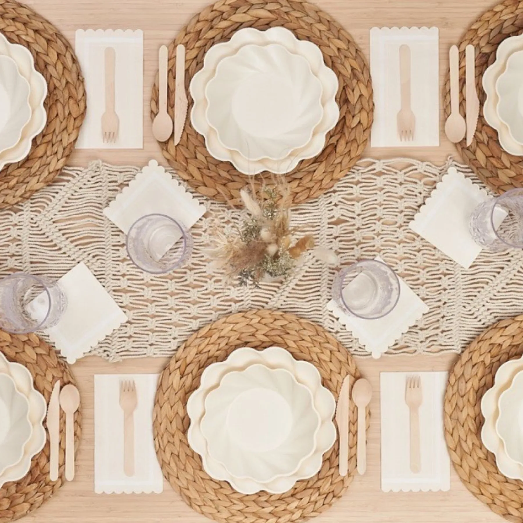 Simply Eco Compostable Table Setting - Cream-Sophistiplate Online
