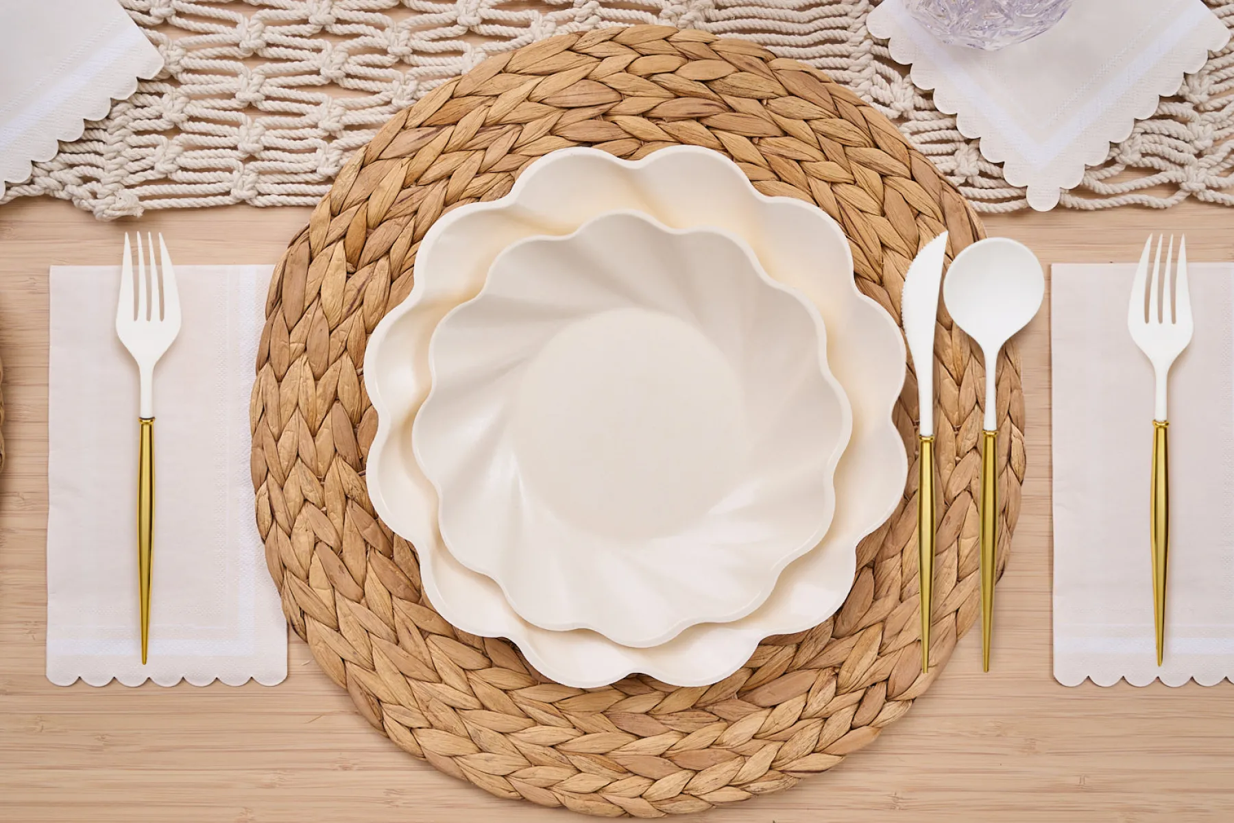 Simply Eco Compostable Table Setting - Cream-Sophistiplate Online