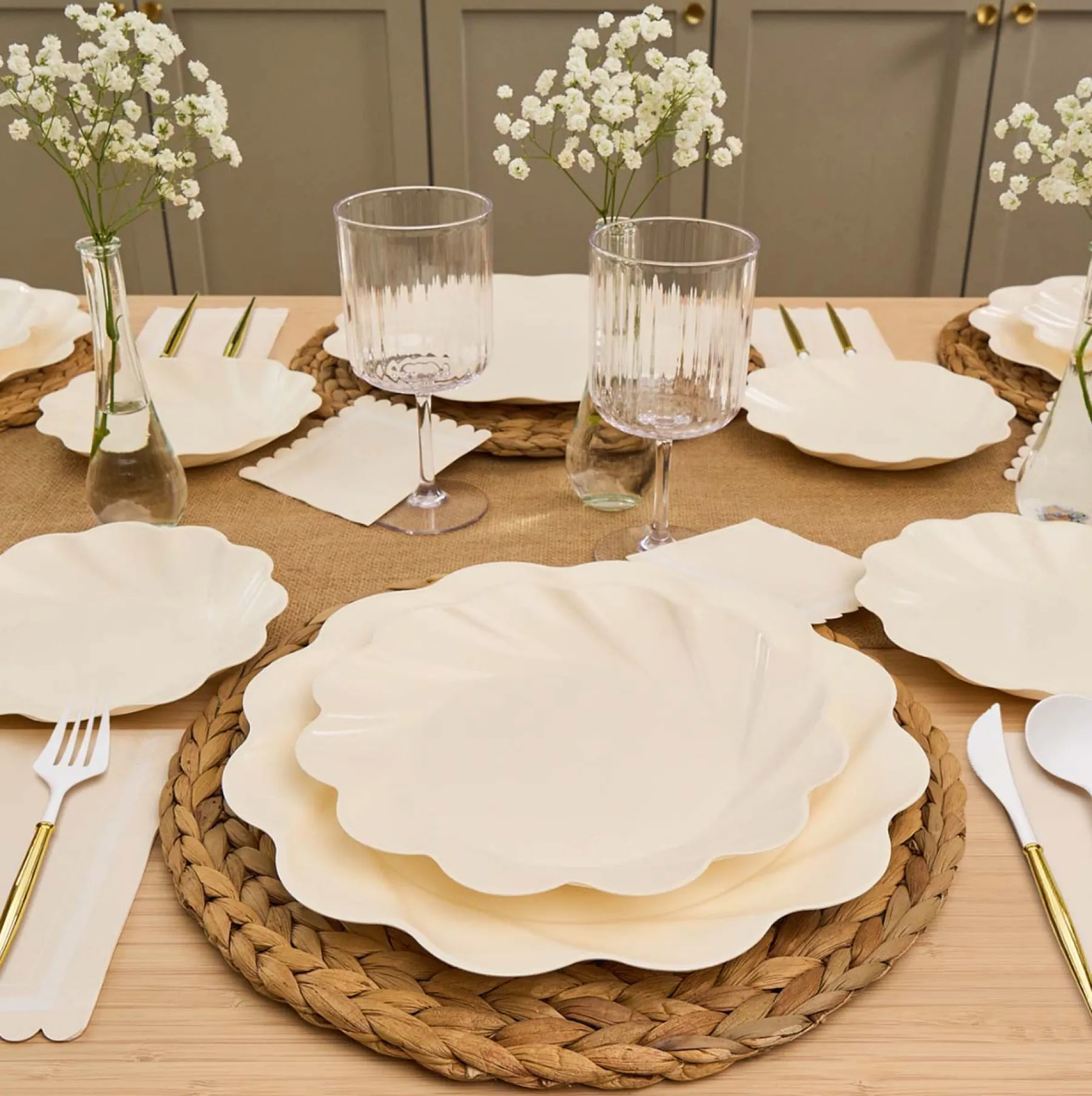 Simply Eco Compostable Table Setting - Cream-Sophistiplate Online
