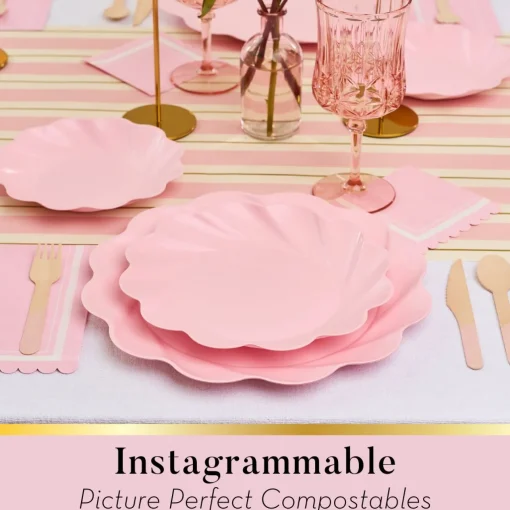 Simply Eco Compostable Table Setting - Blush-Sophistiplate Best