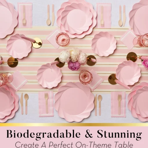Simply Eco Compostable Table Setting - Blush-Sophistiplate Best