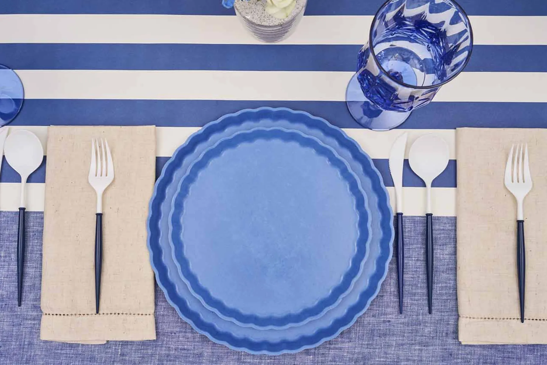 Simply Eco Compostable Table Setting - French Blue-Sophistiplate Online