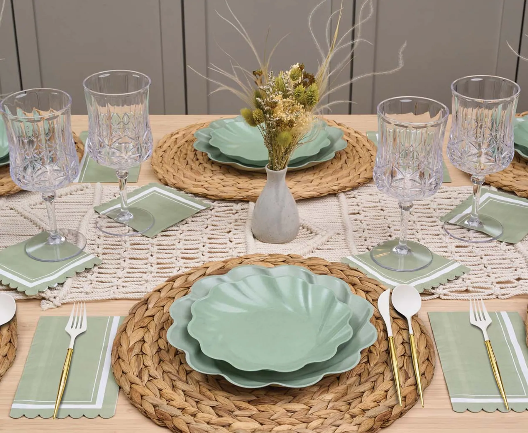 Simply Eco Compostable Table Setting - Sage-Sophistiplate Sale