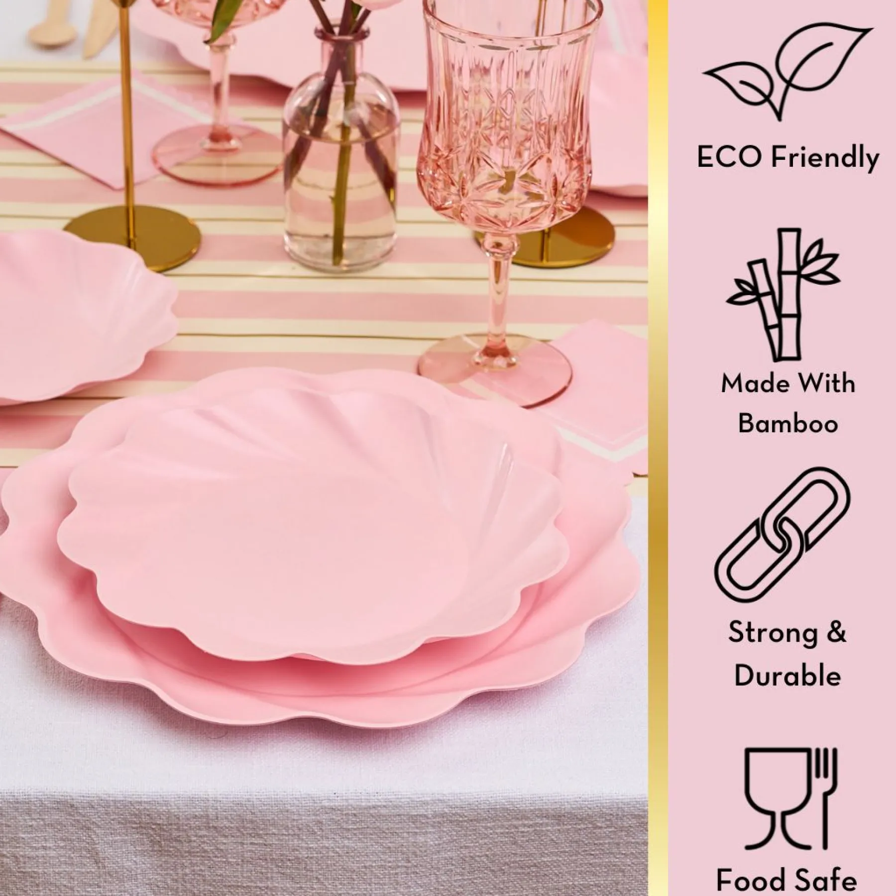 Simply Eco Dinner Plate- Blush/8pkg-Sophistiplate Sale