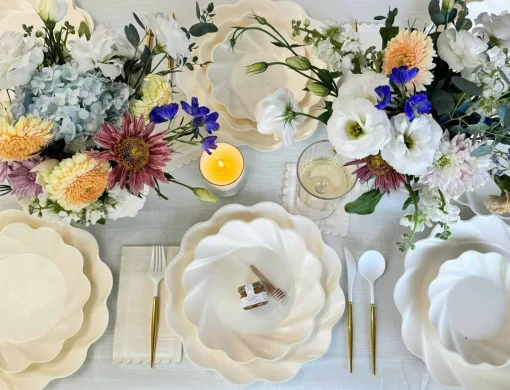 Simply Eco Dinner Plate- Cream/8pkg-Sophistiplate Hot