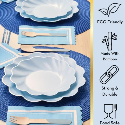 Simply Eco Dinner Plate- Sky Blue/8pkg-Sophistiplate Best